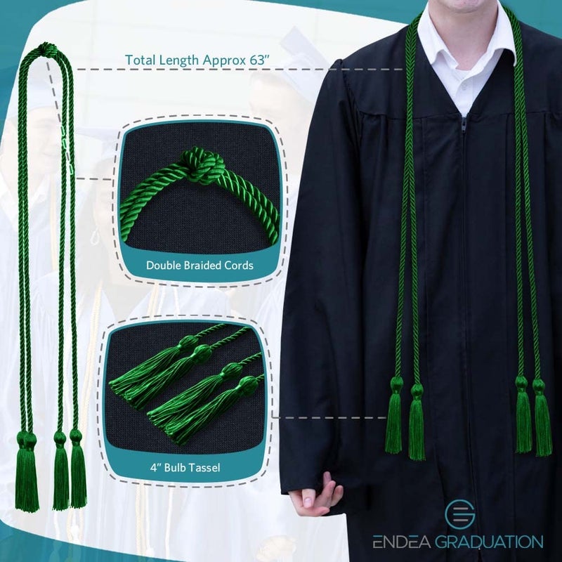 Endea Graduation Double Honor Cord (Green) - Image 3